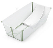Stokke® Flexi Bath® cкладная ванночка с горкой Transparent Green