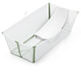 Stokke® Flexi Bath® cкладная ванночка с горкой Transparent Green - фото 1
