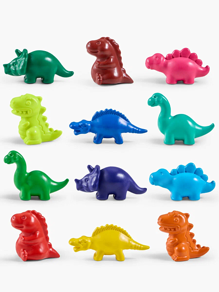 Happy Baby мелки цветные восковые для рисования Happy dino art - фото  1