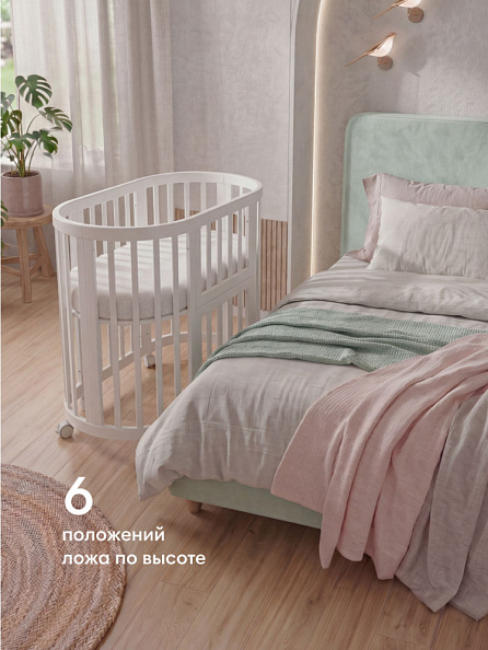 OLANT кровать-трансформер с маятником Вила (Vila) белый - фото  5
