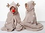 Cuddledry накидка с капюшоном для малышей оленёнок 65х125