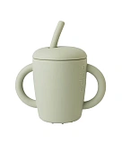 Edda поильник с трубочкой силикон Шалфей