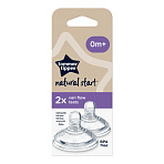 Tommee Tippee соска силиконовая для бутылочки Natural Start®, переменный поток, 0+, 2 шт.