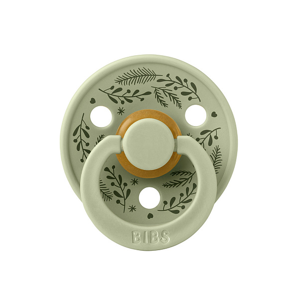 BIBS пустышка латексная Colour Holiday - Leaf - Sage/Hunter Green - фото  1