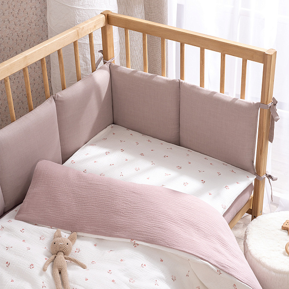 Perina комплект постельного белья Muslin Лето розовое/Мокко 3 предмета - фото  3
