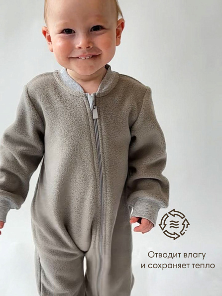 OLANT BABY комбинезон флисовый Siberia grey - фото  4