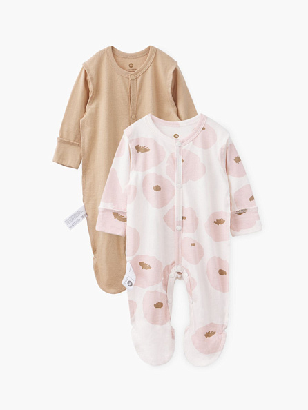 Happy Baby набор одежды для новорожденных beige&flowers