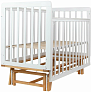 OLANT BABY кровать детская с маятником Скаген ЕССО белый/бук - фото 12