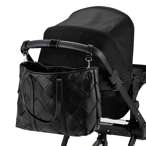 Elodie  Tote Braided Leather Black