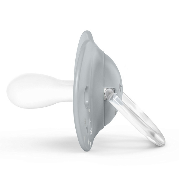 Suavinex набор пустышек 18 месяцев+ физиологическая силиконовая соска, 2 штуки серебро - фото  2