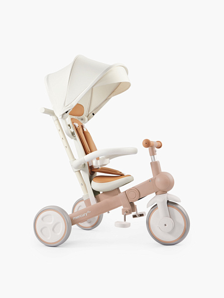 Happy Baby велосипед складной трёхколёсный Mercury Pro, beige - фото  5