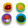 Munchkin тарелки миски детские с крышками набор 4шт., 2 ложки для прикорма Love-a-Bowls™ с 6 мес.