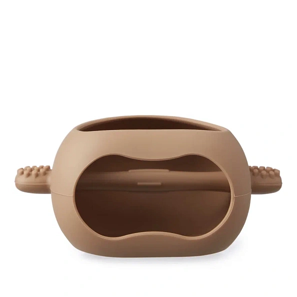 Happy Baby прорезыватель силиконовый массажер для десен bear caramel - фото  5