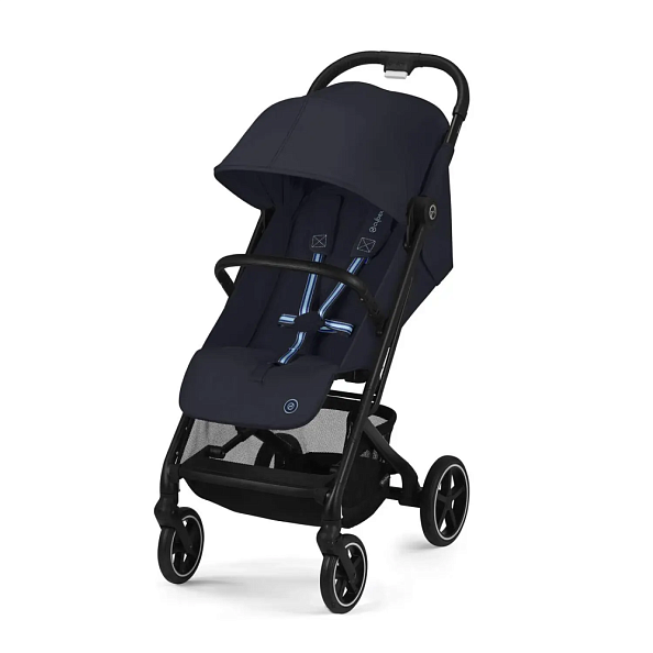 Cybex Коляска Beezy Dark Blue с дождевиком и бампером - фото  1