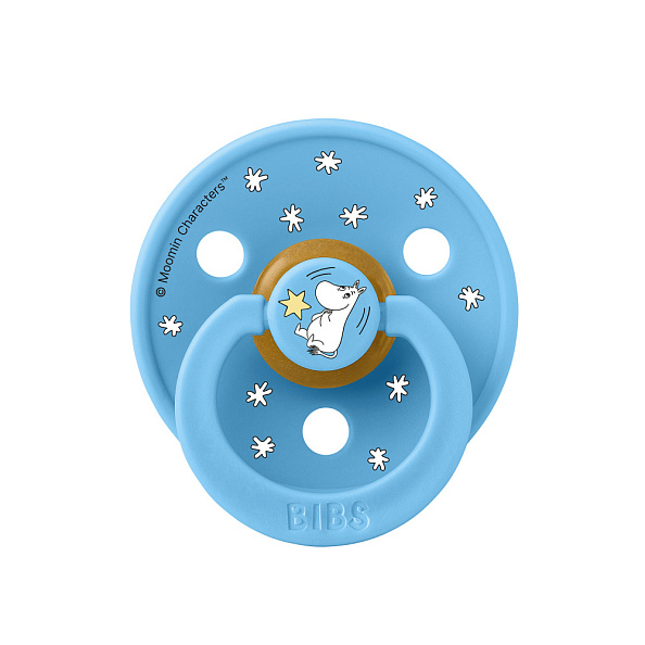 BIBS пустышка латексная Moomin Colour - Good Night - Breeze - фото  1