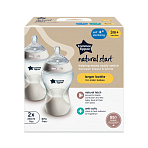Tommee Tippee бутылочка для кормления Natural Start 340 мл, 3 мес +, 2 шт.
