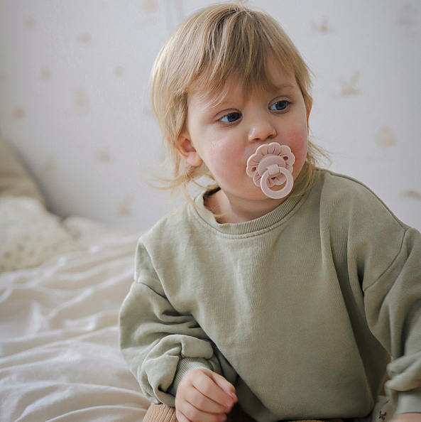 Elodie пустышка от 3 месяцев Binky Bloom силиконовая - Powder Pink - фото  5