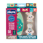 Chicco деревянные игрушки Семья Зайцев с папой