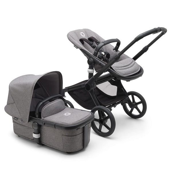 Bugaboo Fox5 коляска 2 в 1 Black/ Grey Melange/ Grey Melange complete - фото  3