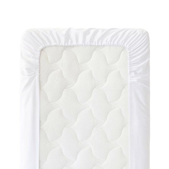 Perina простыня на резинке 120х60 детская сатин белая - фото  3
