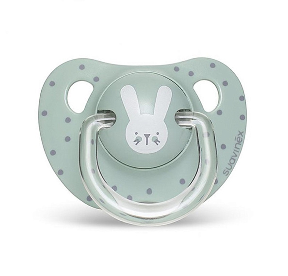 Suavinex пустышка 18 месяцев+ анатомическая силиконовая соска Hello Baby зеленый - фото  1