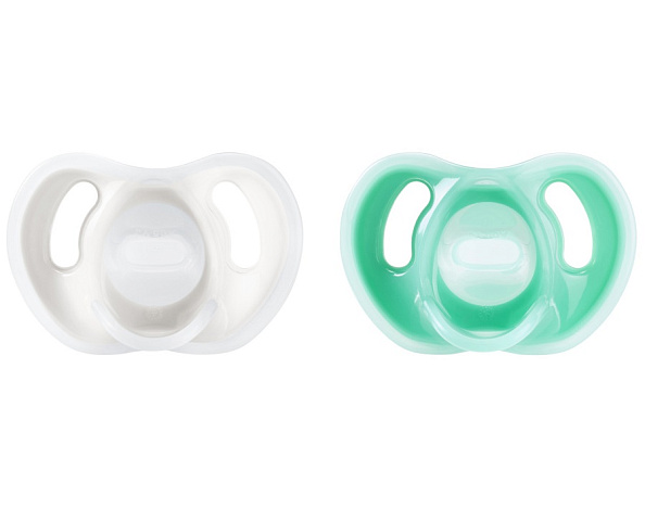 Tommee Tippee соска-пустышка силиконовая Ultra-Light, 0-6 мес., 2 шт. - фото  1