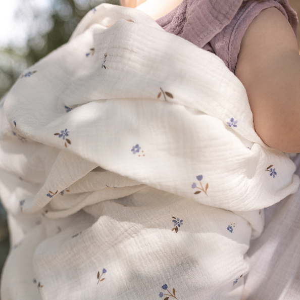 Perina комплект пелёнок детских (2 шт) Лето голубое/Охра - фото  7