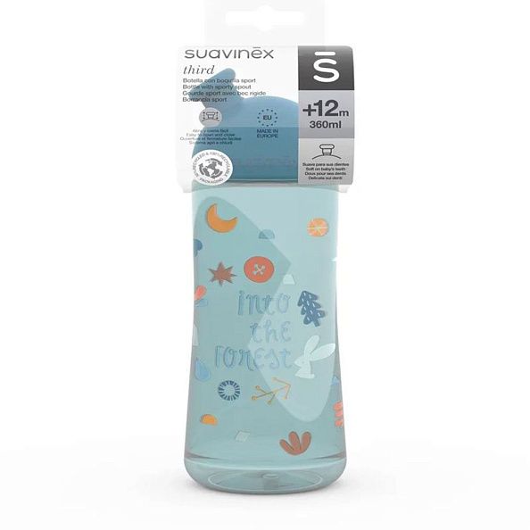 Suavinex бутылка SPORTY SPOUT от 12 месяцев, цвет голубой