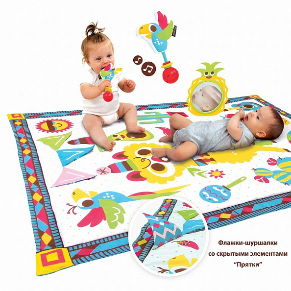 Yookidoo коврик-сумка игровой XL Фиеста размер 100х145 см - фото  4