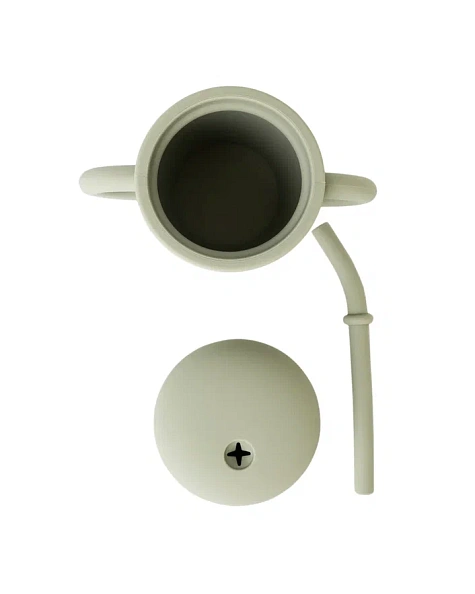 Edda поильник с трубочкой силикон Шалфей - фото  14