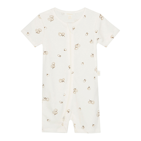 Babybu укороченный комбинезон на молнии  Vanilla Cottonbud 100% Органический хлопок - фото  1